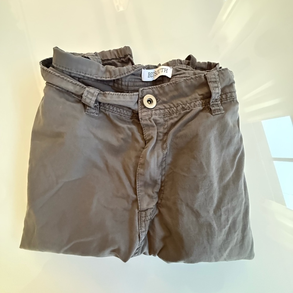 Bell South Men's Brown Elastic Waist Chinos